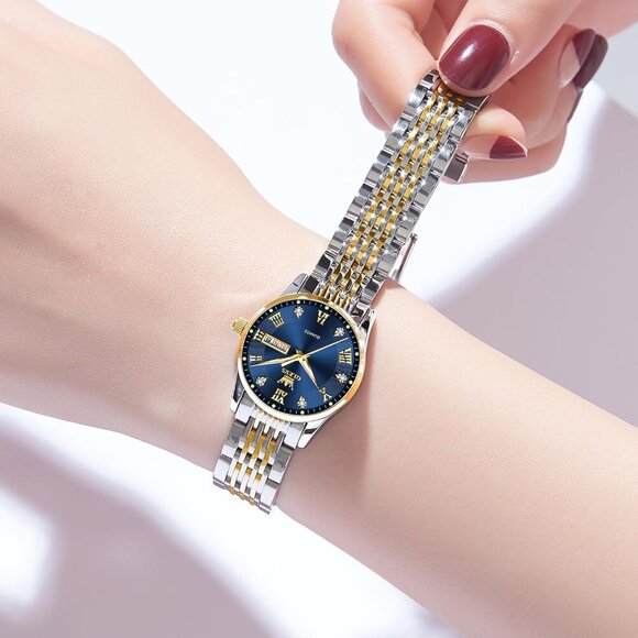 Luxury Ladies Watches,Women's Watch with Day and Date,Female Watch for Small Wri - Picture 7 of 9